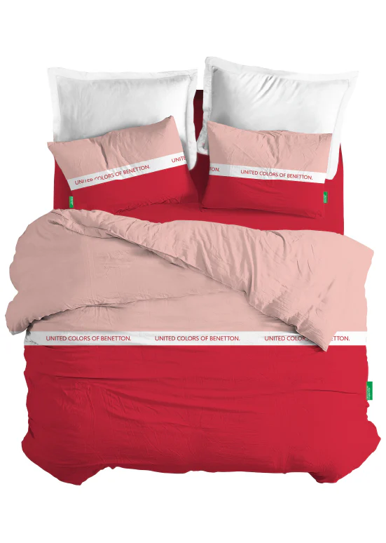 Exclusive Benetton , מצעים דו-צדדיים -אדום/ורוד - Image 7