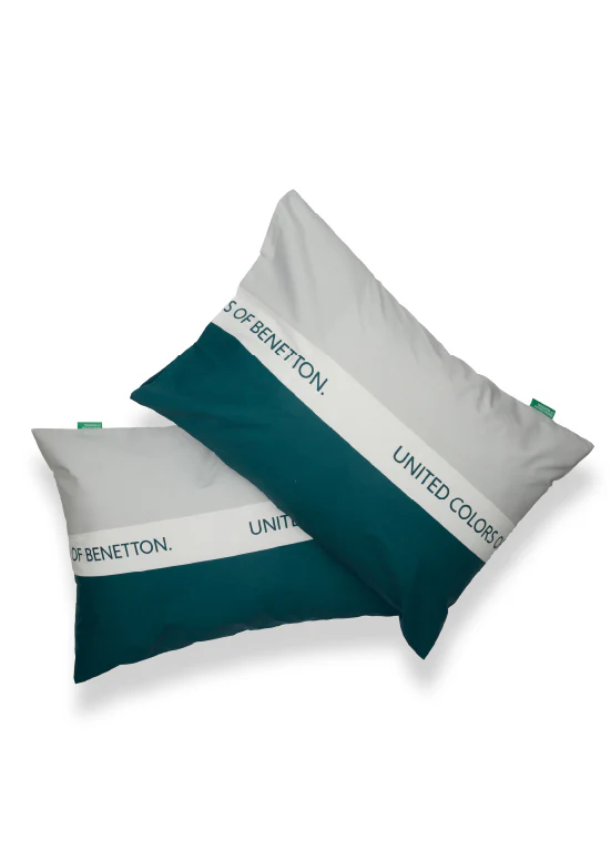Exclusive Benetton , מצעים דו-צדדיים -ירוק/אפור - Image 2