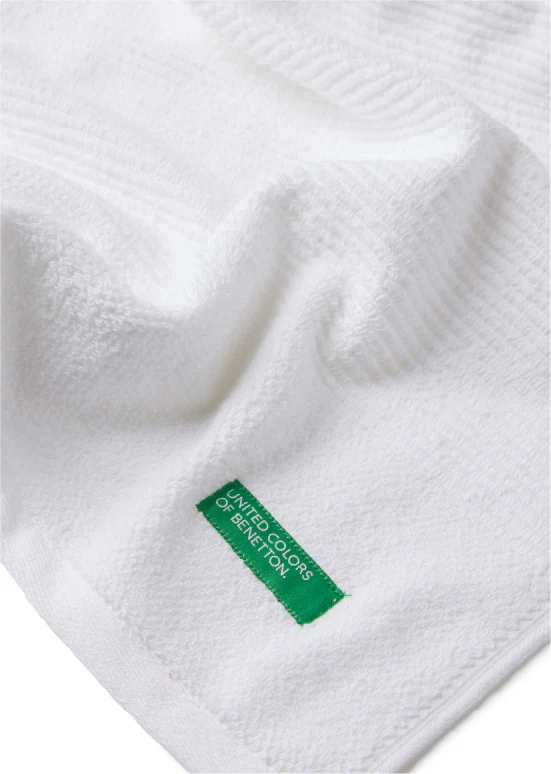 Benetton RIBS, מגבות כותנה פרימיום - לבן - Image 5