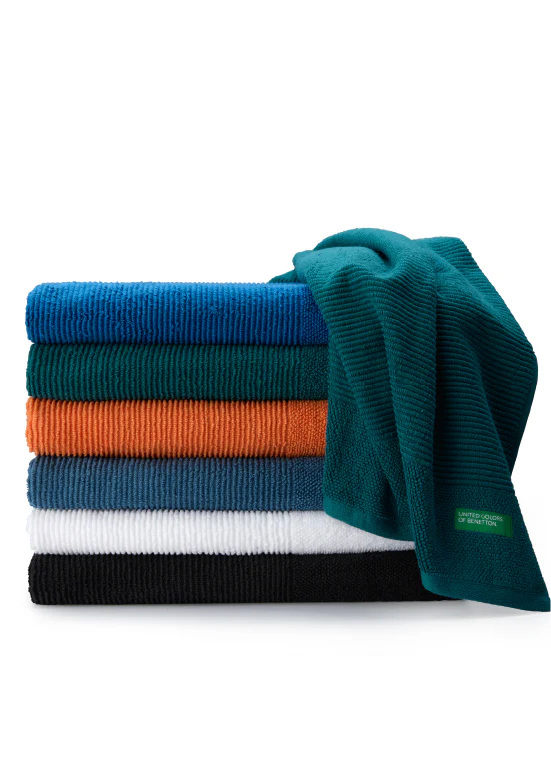 Benetton RIBS, מגבות כותנה פרימיום - פטרול - Image 6