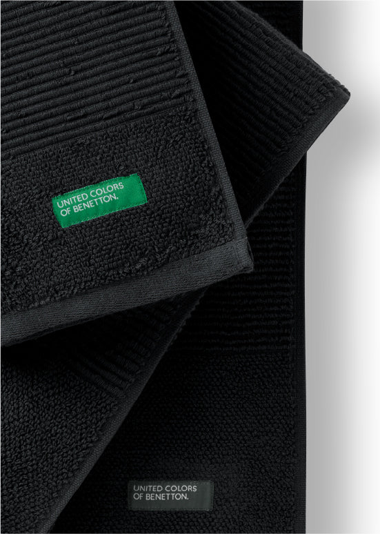 Benetton RIBS, מגבות כותנה פרימיום - שחור - Image 2