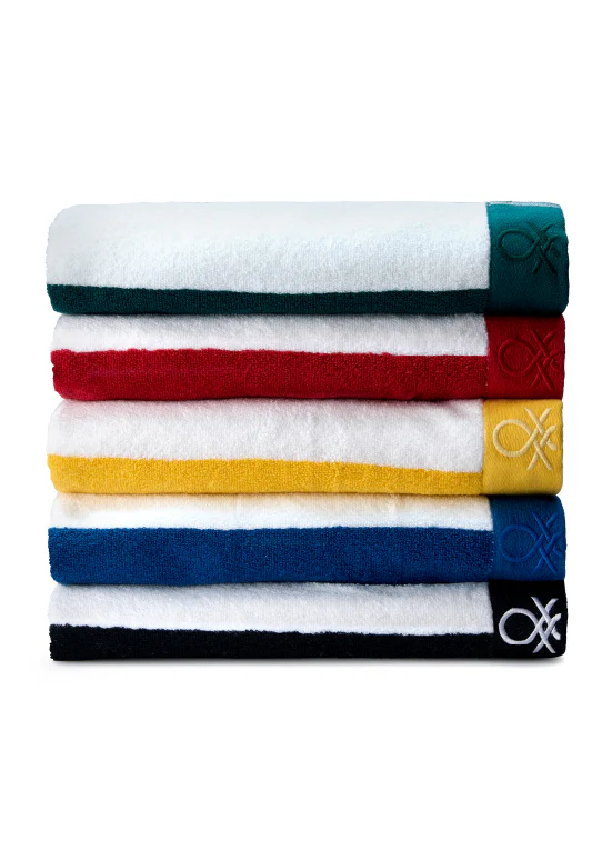 Benetton Stripes – מגבת פסים, אדום - Image 6