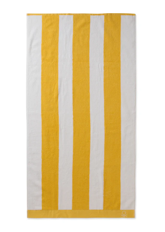 Benetton Stripes – מגבת פסים, צהוב - Image 2