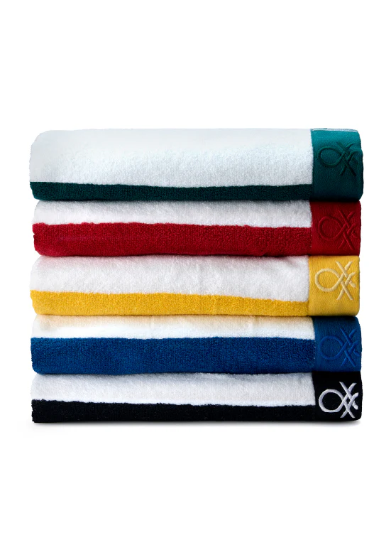 Benetton Stripes – מגבת פסים, צהוב - Image 6