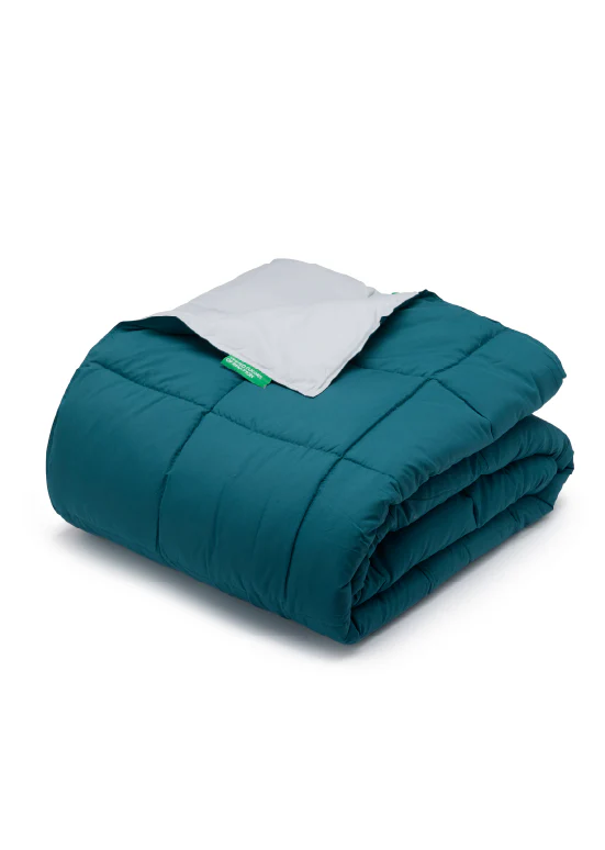 שמיכת מעבר דו־צדדית Benetton - ירוק ואפור - Image 2