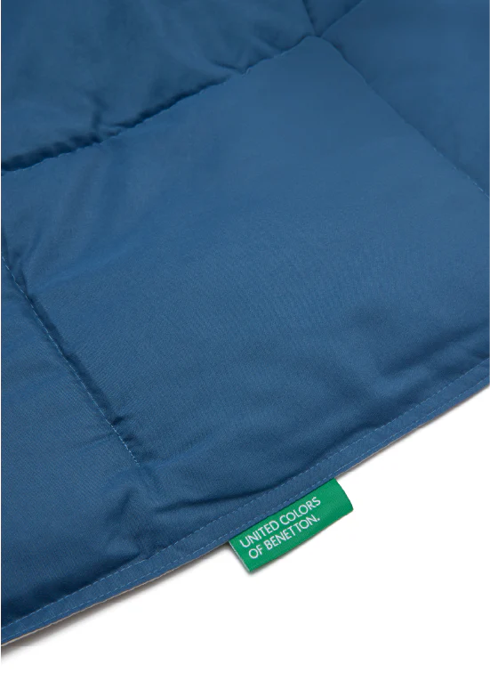 שמיכת מעבר דו־צדדית Benetton - פטרול/אבן - Image 4
