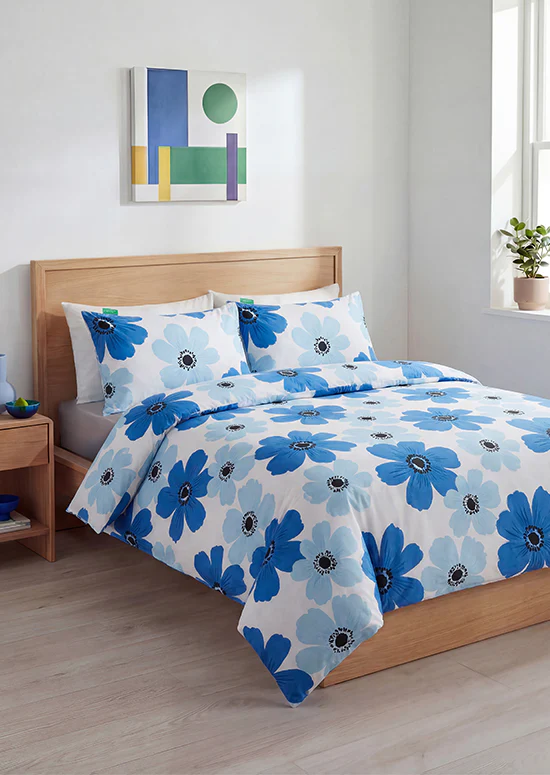 Benetton Botanic Collection סט כותנה בוטני - כחול - Image 5