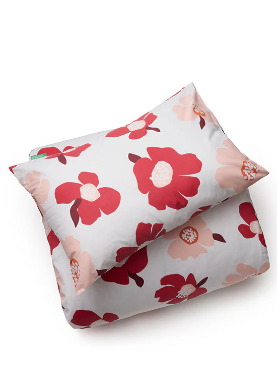 Benetton Botanic Collection סט כותנה בוטני - אדום - Image 2